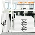 thumbnail image 5 of 4ft Folding Table, Fold-in-Half Plastic Table, Heavy-Duty Portable Utility Table with Adjustable Height Steel Legs & Carry Handle for Party, Camping, Picnic, Indoor Outdoor Use (White), 5 of 8
