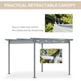 thumbnail image 5 of CoSoTower 11.5' X 11.5' Retractable Pergola Canopy, Outdoor Uv Protection & Sun Shade, Steel Frame for Garden, Grill, Patio, Backyard, Gray, 5 of 9