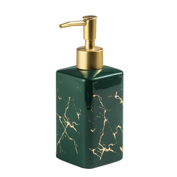 de jabón de cerámica, contenedor, bomba de mano, patrón de mármol, elegante de loción de jabón líquido, oficina, cocina, BLESIY botella dispensadora de jabón