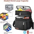 thumbnail image 4 of SCSYV Lunch Box for Women/Men-Insulated Lunch Bag-Expandable Double Cooler Bag-Reusable Adult Lunchbox with Adjustable Shoulder Strap (, 4 of 5