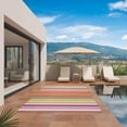 thumbnail image 3 of Colorful Striped Outdoor Rug for Patio/Deck/Porch, Non-Slip Large Area Rug 5 x 8 Ft, Farmhouse Modern Stripes Art Indoor Outdoor Rugs Washable Area Rugs, Reversible Camping Rug Carpet Runner, 3 of 8
