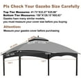 thumbnail image 3 of Replacement Canopy Top Cover for 10'X12' Gazebo Double Tiers for Outdoor Garden Patio Sunshade,Grey, 3 of 7
