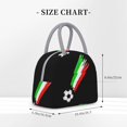 thumbnail image 6 of Lunch Bag Italian Flag And Football Reusable Insulated Lunch Tote Cooler Box for Women Men Light Grey, 6 of 7