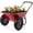 Red, variant on Memoryfield Dual-Wheel Wheelbarrow Garden Cart, Heavy Duty Utility Cart with Built-in Stand, Yard Cart for Garden, Lawn & Home Use, Army Green