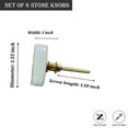 thumbnail image 4 of Perilla Home Luna Marble Knob Set of 6 Round Shape Knobs Pull And Push For Handles Cabinet Door Home Interior Decorative Knobs for Home Kitchen Cupboard Dresser Wardrobe Drawer Pulls : White and Gold, 4 of 8