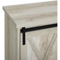 thumbnail image 4 of Pemberly Row 32" Farmhouse Sliding Barn Door Wood Accent Chest Home Coffee Station Buffet Storage Cabinet in White Oak, 4 of 5