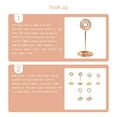 thumbnail image 2 of 10 Pieces Table Number Stand Round Shape Metal Convenient Card Holder Centerpieces Paper Clamp Wedding Decoration Tabletop Decor Round rose gold, 2 of 7