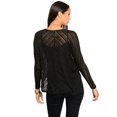 thumbnail image 2 of 2Luver Women's Diagonal Striped Dolman Sleeve Knit Sweater Black S, 2 of 2