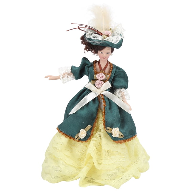 Casa de muñecas victoriana para mujer, muñecas de porcelana en miniatura, decoración de casa de muñecas, 1/12