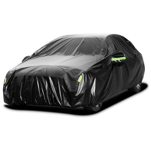 Riwcyla Car Cover Full Sedan Covers with Reflective Strip Sunscreen Protection Dustproof&Waterproof Scratch,Resistant Universal M