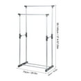 thumbnail image 4 of Sturdy Double Rod Clothes Hanging Rack, Clothes Hanger, Wear  Hotel For Home, 4 of 8