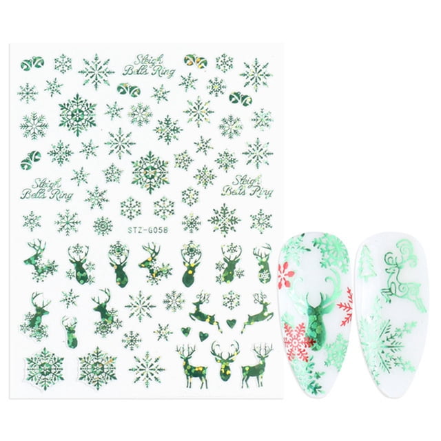 Christmas Nail Sticker DIY Fashion Snowflake Nail Decal Adhesive Nail Decal
