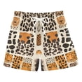 thumbnail image 2 of Leopard Cheetah Boys Swim Trunks Boardshorts Swimsuit Quick Dry Board Shorts Bathing Suit 2-12T, 2 of 8