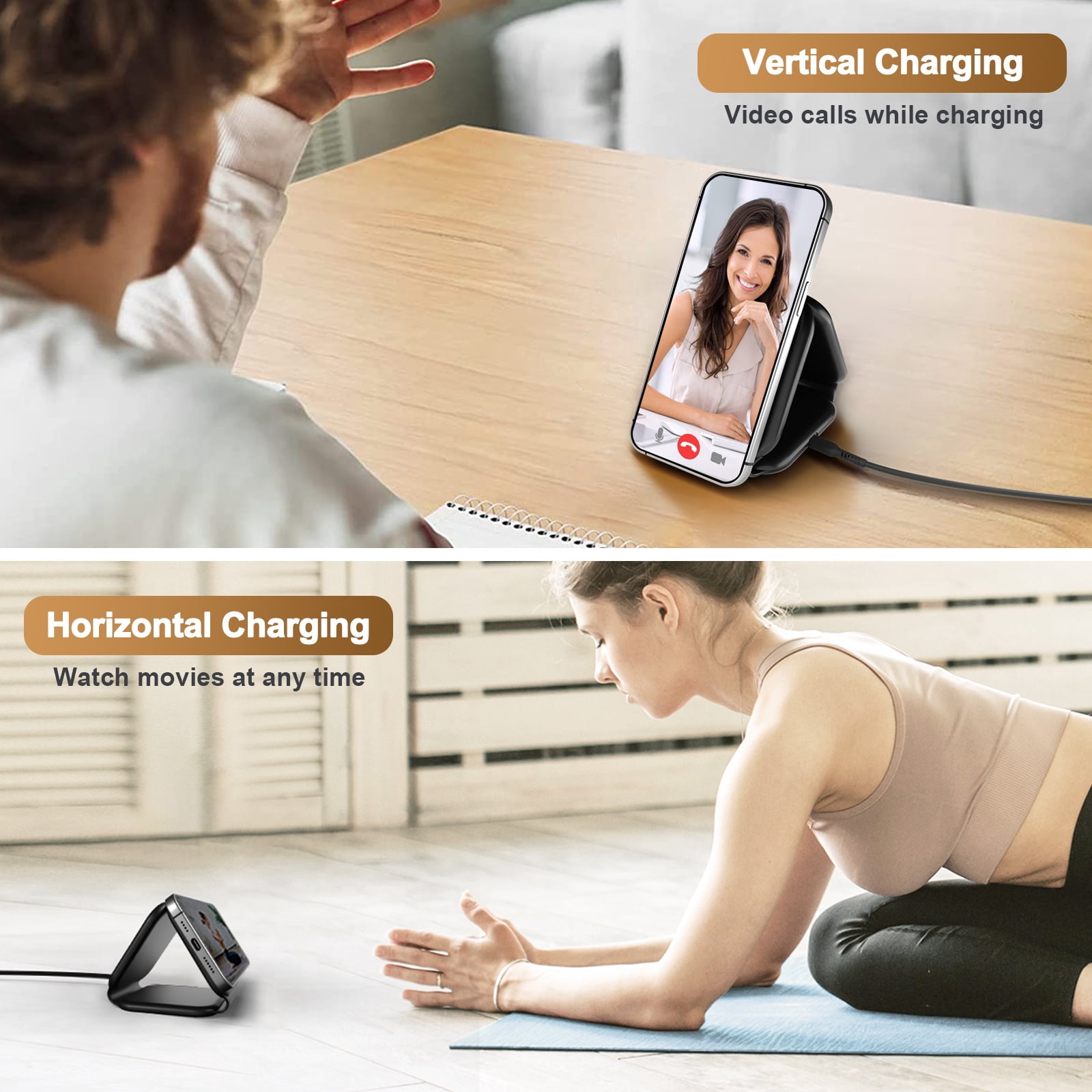 Magnetic 3-in-1 Wireless Charging Station, Foldable Fast Charger for iPhone 17/16/15/14/13/12 Series, iWatch 2-11/SE/Ultra, AirPods 2/3/Pro