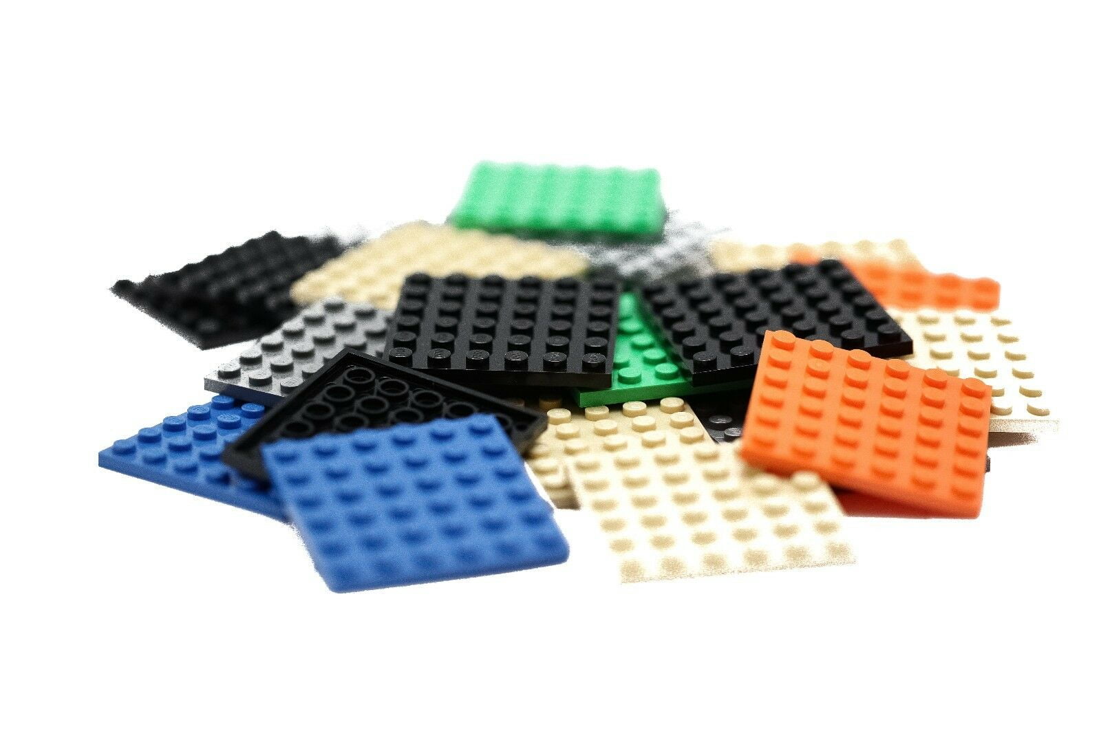 LEGO Bricks 8 Assorted Color Plate Variety Miscellaneous Pack (6x6
