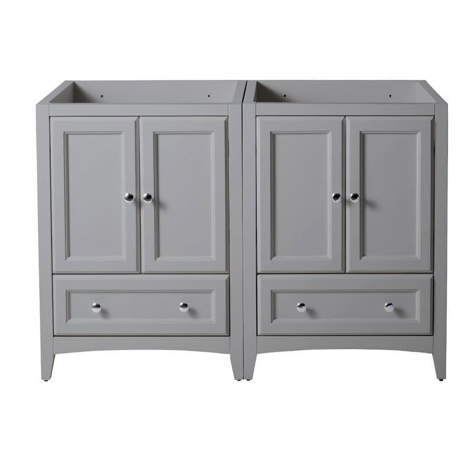 Fresca Oxford 48" Double Sinks Traditional Wood Bathroom Cabinet in Gray - image 2 of 4