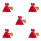 thumbnail image 2 of Ounissouiy Candy Drawstring Bag Toys Galletas Favores Biscuit Snacks Present Gifts Organizador Paquete Bolsa para Niños Niños Rojo Type2 NO2, 2 of 6