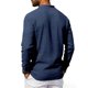 thumbnail image 5 of Ceisia Men's Breathable Linen Blend Long Sleeve Polo Shirts, Relaxed Fit Casual Collared Shirts for Daily Wear Gifts, 5 of 9