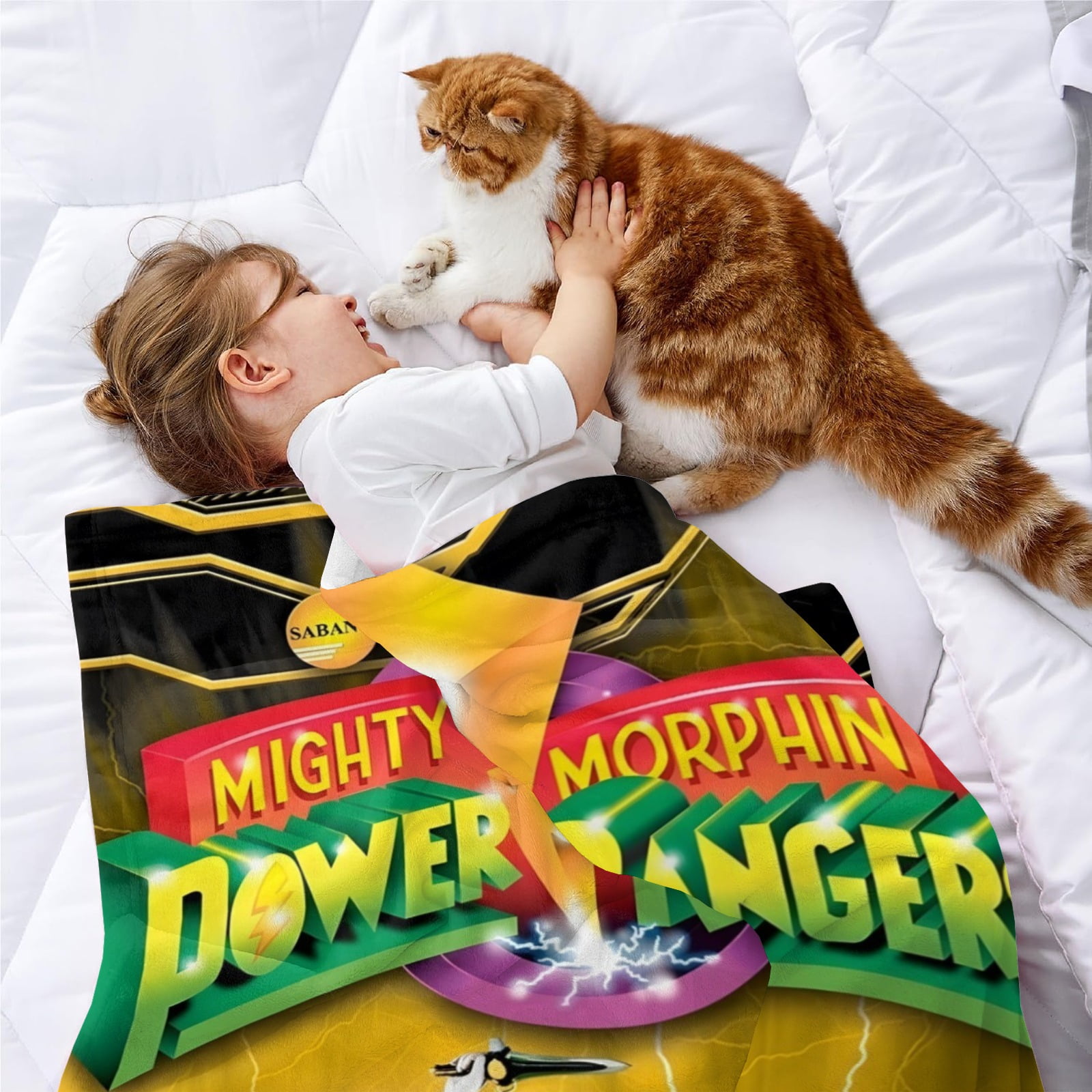 Mighty Morphin Power Rangers Throw Blanket for Kids and Adults Soft and Cozy Blankets Gifts 50x60 Inch