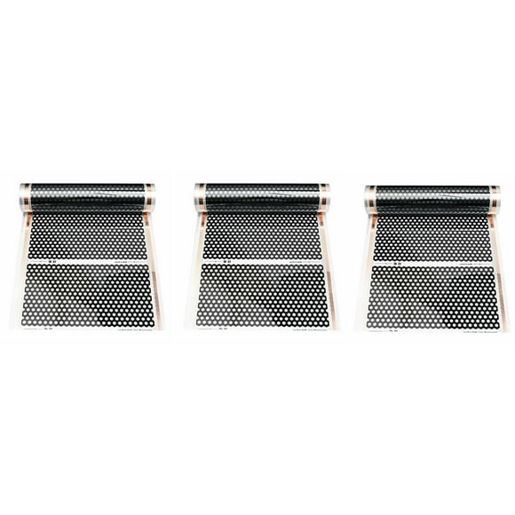 3X Suelo Radiante 50CMx2M Honeycomb Electric Infrarrojo Calefacción Suelo Radiante Película 220V