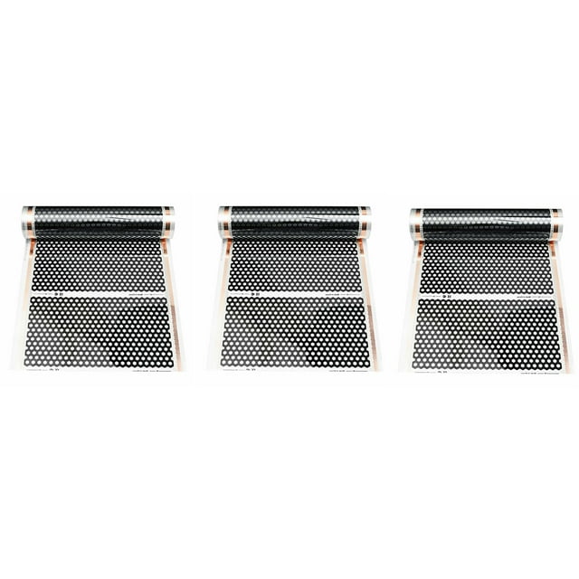 3X Suelo Radiante 50CMx2M Honeycomb Electric Infrarrojo Calefacción Suelo Radiante Película 220V