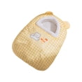 thumbnail image 2 of Uutvery Capsule Sleeping Bag for Cats Dogs, Warm Enclosed Winter Pet Bed, Foldable Soft Pet House with Cushion, Indoor Cat Dog Nest, Yellow, 17.72x13.78 Inches, 2 of 6
