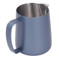 thumbnail image 4 of Thick Stainless Steel Milk Frothing Pitcher Mouthpiece Milk Frother Steaming Pitcher 450ml Royal Blue, 4 of 4
