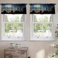 thumbnail image 2 of LALILO Kitchen Curtain Valance Artistic Surreal Nature Night Rod Pocket Window Curtain 52"x 18" Set of 2, 2 of 7