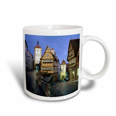 Bavaria Coffee - 3dRose Germany, Bavaria, Rothenburg ob Der Tauber, building and streets, Ceramic Mug, 15-ounce