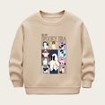 thumbnail image 2 of Weebloom Boys Girls Halloween Sweatshirt Toddler Child Letter Hallowmas Printed Long Sleeve Round Neck Tops Autumn Casual Loose Pullover Lovely Sweatshirts 3-4 Years, 2 of 3