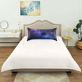 thumbnail image 6 of Dailycode Satin Pillow Case King Silk Pillow Cover for Hair and Skin Envelope Closure Blue Planet in Space 20"x40", 6 of 9