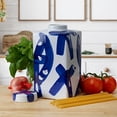 thumbnail image 5 of Mikasa Blue & White Ceramic Ginger Jar, 6"x11" - Square Storage Jar With Brushstroke Design, Bold Style For Kitchen Countertops, Entryway Tables, Desks, Decorative Kitchen Storage, 5 of 6