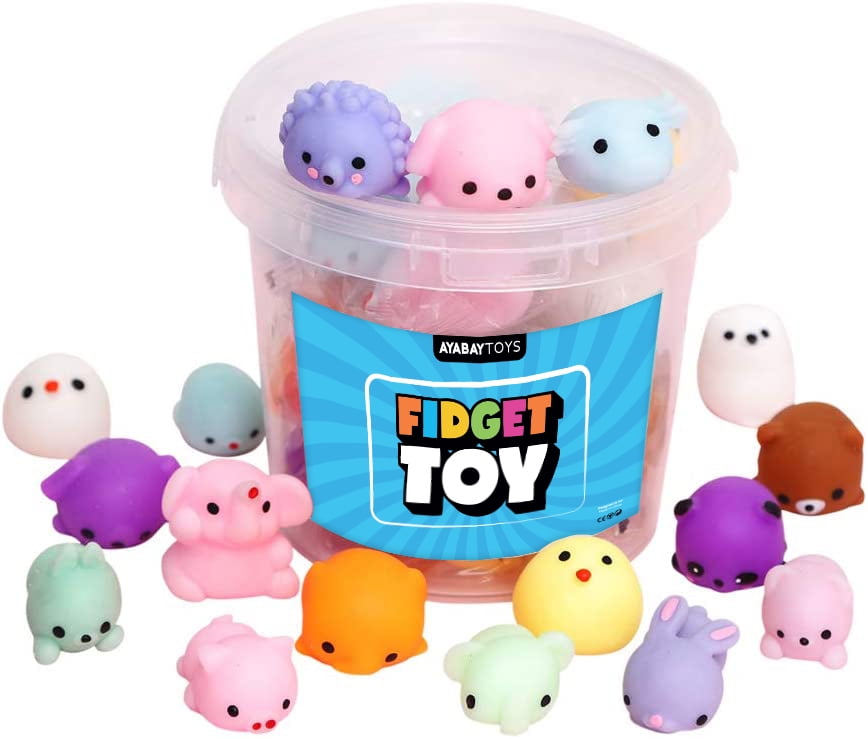 Squishy Fidget Toy Random 24pcs, Squishes Party Favors for Kids Mochi