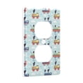 thumbnail image 2 of Yayeee Duplex Wall Plate 1-Gang 4.5"x2.7" Home Receptacle Light Switch Decorative Outlet Cover, Colorful Trains, 2 of 7
