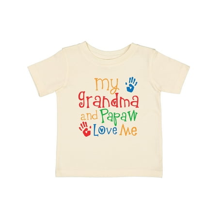 

Inktastic Grandma and Papaw Love Me Grandson Gift Baby Boy or Baby Girl T-Shirt
