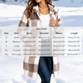 thumbnail image 3 of Xaqiouau Womens Plaid Sherpa Jacket Fleece Hooded Coat Zip Up Long Sleeve Buffalo Check Teddy Jacket Warm Winter Outerwear with Pockets, 3 of 6