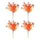 thumbnail image 1 of Inteprter 4 pack/lote elegante ramo de flores artificiales decoración de flores artificiales para interiores o exteriores Decoración naranja violeta, 1 of 6