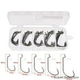 thumbnail image 4 of Fishing Hooks Set, 50Pcs Wide Gap Offset Worm Hooks, High Carbon Steel Sharp Barbed Jig Hooks For Freshwater Saltwater Bass Fishing Tackle, 4 of 6