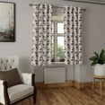 thumbnail image 2 of Ambesonne Grommet Curtain, , 50"x63", Dark Cocoa Ecru and White, 2 of 5