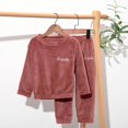 thumbnail image 1 of Pijamas de franela gruesa para niños y niñas, conjuntos de ropa de otoño e invierno, para Navidad, 1 of 4