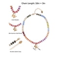 thumbnail image 6 of Time and Tru Goldtone Multicolored Bead Initial "W" Necklace, 6 of 6