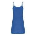 thumbnail image 6 of JGGSPWM Summer Sleeveless A-Line Mini Dress Women's Backless Spaghetti Strap Party Club Bodycon Dresses Blue XL, 6 of 7