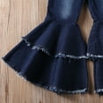 thumbnail image 3 of Jeans Évasés à Franges pour Bébé Fille 2-7 Ans Pantalon Large en Denim, 3 of 4