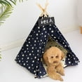 thumbnail image 1 of Portable Pet Cat Dog Tent Star Pattern Foldable Nest Bed Hut House with Cushion, 1 of 10