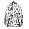 thumbnail image 3 of Pet Paw Print and Bone Backpack for School,Cute School Bag,Schoolbag with Adjustable Shoulder Straps & Padded Back,16.9 Inch, 3 of 5