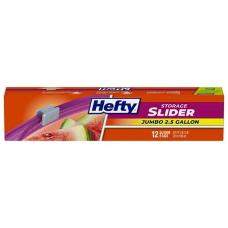 Hefty Jumbo Slider Storage Slider Bag - 12ct