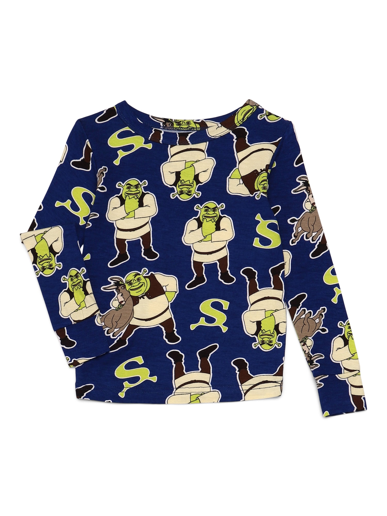 Shrek Toddler Unisex Long Sleeve Top and Pants, 2-Piece Pajama Set, Size 12M-5T