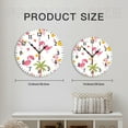 thumbnail image 7 of YladaFaie 10 Inch Silent Round Wall Clock, Flamingos Flower Non Ticking Clock for Living Room Kitchen Bedroom Office Decorative with Desktop Stand Easy to Read Home Art Decor, 7 of 7