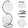 thumbnail image 2 of 1 Set Hanging Glass Aquarium Fish Bowl Fish Tank Multi-functional Flower Plant Vase with Rack, 2 of 8