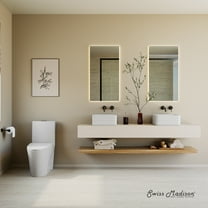 St. Tropez One-Piece 14" Rough-in 1.1/1.6 GPF Dual Top Vortex Flush Elongated Toilet in Matte White